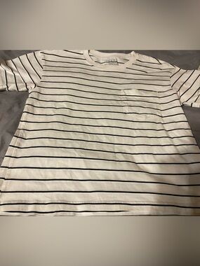 White Short Sleeve Stripe tee